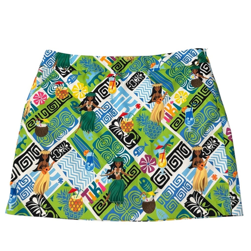 LOUDMOUTH Golf Mai Tai StretchTech Women's Hawaiian Tropical Skort US 16 - Picture 2 of 7